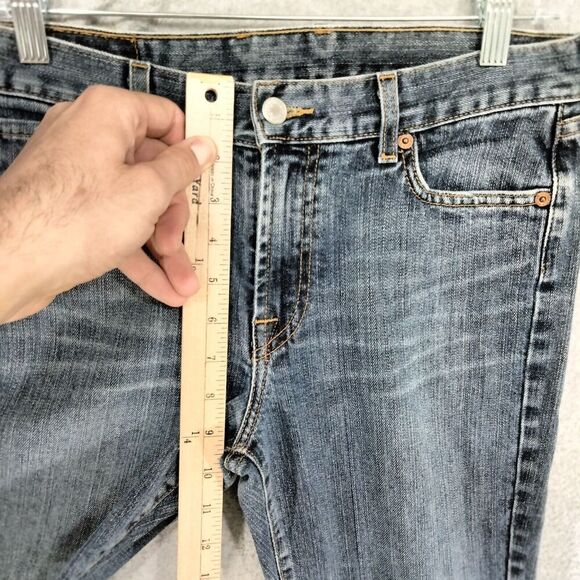 Lucky Brand Dungarees Jeans Wmns 8 / 29 x 31 Blue Medium Wash Faded Distressed - Picture 5 of 12